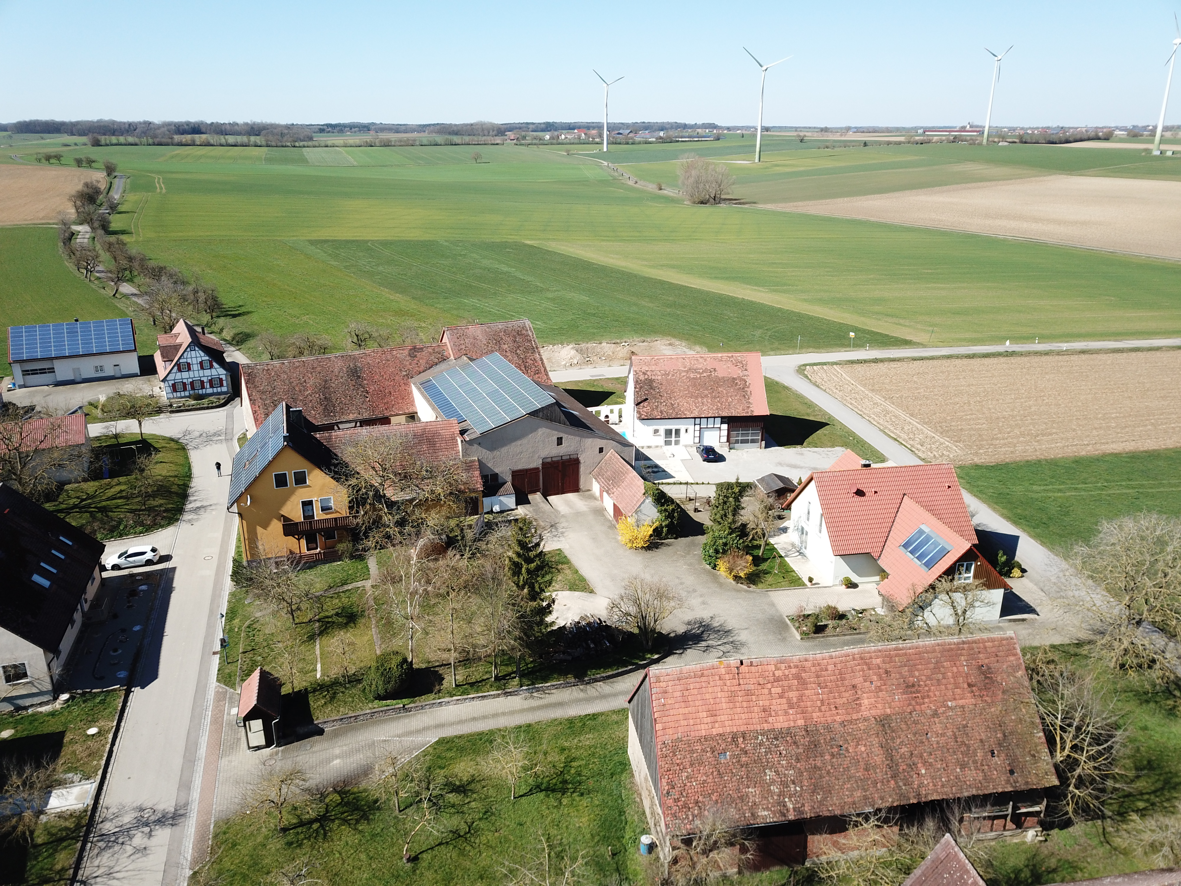 Hof in Schnepfendorf aus der Luft